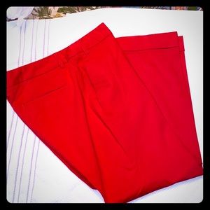 Express red ankle cropped dress pants